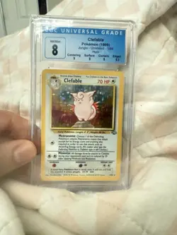 CGC 8 Clefable 1/64 Holo Rare - Jungle - Pokemon TCG - Image 1