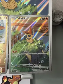 Pokemon TCG Victini SVP 208 Promo Illustration Black Bolt White Flare NM - Image 2