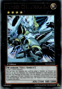 Yugioh Number C39: Utopia Ray YS13-EN042 1st Edition Ultra Rare NM - Image 1
