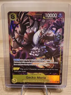 One Piece The Azure Sea’s Seven Gecko Moria OP14-104 SR Alt Art English. NM - Image 1