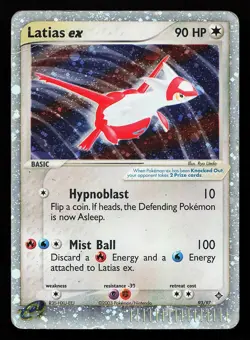 Latias ex 93/97 Ultra Rare EX Dragon Pokemon Card - Image 1