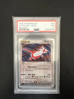 Latias EX 2003 Pokemon EX Dragon Holo Rare Card 93/97 PSA 7 - Image 1