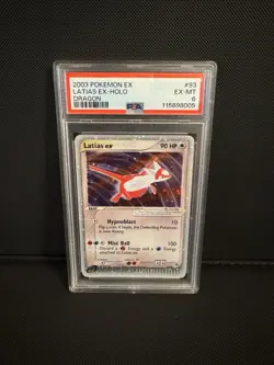 PSA 6 Latias EX Dragon Holo Ultra Rare #93 2003 Pokemon PR - Image 1