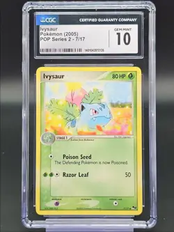 IVYSAUR 2005 POKEMON NINTENDO PROMOS POP SERIES 2 UNCOMMON 7/17 CGC 10 - Image 1