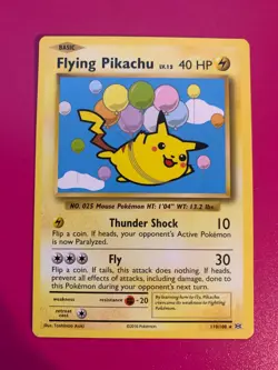 POKEMON CARD Flying Pikachu TCG CARD 2016 XY Evolutions 110/108 - Image 1