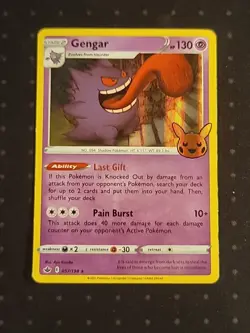 Gengar 057/198 2022 Trick or Trade Holo Stamped Pokemon Card LP - Image 1