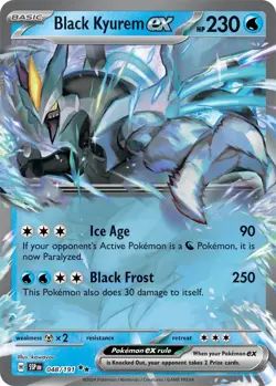 Black Kyurem EX | 048/191 | Surging Sparks | HOLO | NM | Pokemon Card - Image 1
