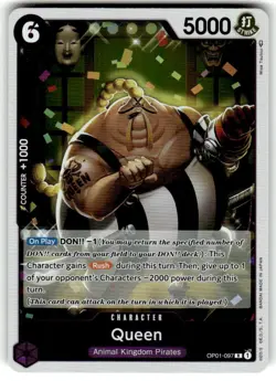 Queen OP01-097 R Rare Romance Dawn One Piece Card Game TCG English NM FOIL - Image 1