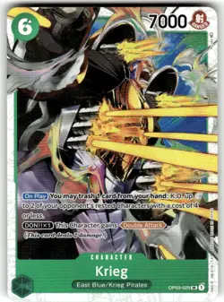 One Piece Krieg OP03-025/294 Pillars of Strength Foil Card NM - Image 1
