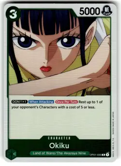 One Piece Card Game Okiku OP01-035 Romance Dawn Foil - Image 1
