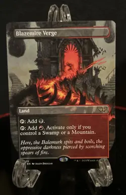 MTG Blazemire Verge Borderless - Duskmourn: House of Horror - Image 1
