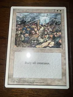 Magic The Gathering Alternate 4th - Rare -Bury All Creatures-Wrath of God - Image 1