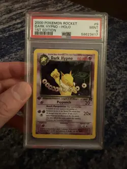 2000 Pokemon Rocket 1st Edition: # 9 Dark Hypno-Holo PSA 9 MINT - Image 1