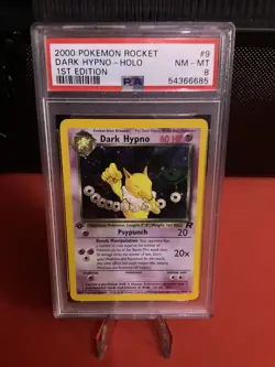 2000 Pokemon Team Rocket Dark Hypno Holo 1st Edition PSA 8 #9 - Image 1
