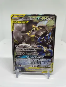 Pokemon Lucario & Melmetal GX SM192 - Black Star Promo- DMG - Image 1