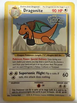 Pokemon Dragonite Black Star Promo 90HP Stage 2 LV 43 #149 WB Movie MP - Image 1