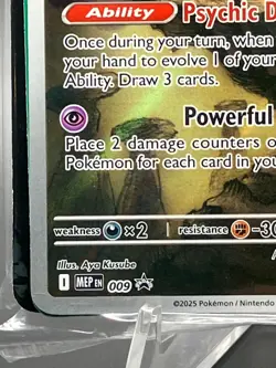Alakazam 009 Pokemon TCG Me: Mega Evolution Black Star Promo ETB Holo Sealed - Image 4