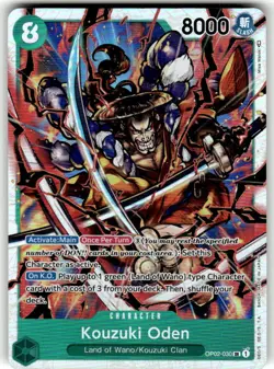 One Piece Kouzuki Oden (OP02-030/156) Paramount War NM FOIL - Image 1