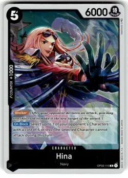 One Piece Hina (OP02-110/258) OP02 Paramount War NM FOIL - Image 1