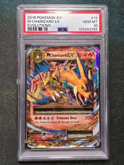 2016 POKEMON XY EVOLUTIONS #13 M CHARIZARD EX PSA 10 - Image 1