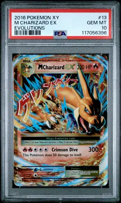 2016 POKEMON XY EVOLUTIONS #13 M CHARIZARD EX PSA 10 - Image 1