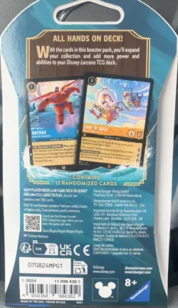 ☃ DISNEY Lorcana TCG: Azurite Sea: SLEEVED Booster Pack (1 PACK) - 12 Cards🎅🏾 - Image 2