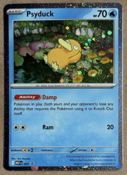 Psyduck Cosmos Holo Mega Evolution Black Star Promo 007 Pokemon TCG - Image 1