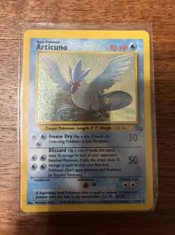 Pokemon TCG Articuno Fossil 2/62 Holo 1st Edition Holo Rare - Image 1