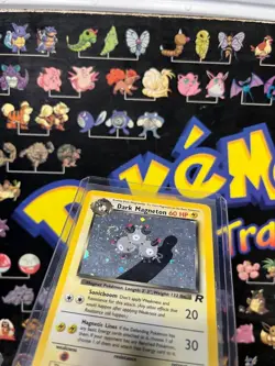 2000 Pokemon Team Rocket Dark Magneton 11/82 Holo LP-MP SWIRL - Image 3