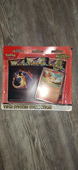 Pokemon Mega Evolutions Ascended Heroes Tech Sticker Collection 1 RED 3 Pack - Image 1
