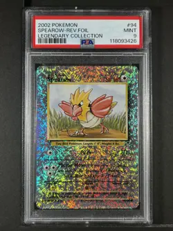 Spearow Reverse Foil #94 2002 Pokemon Legendary PSA 9 250001 - Image 1