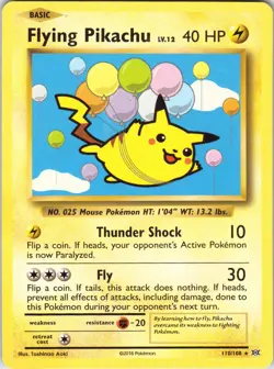 Flying Pikachu - Pokemon TCG XY-Evolutions 110/108 Secret Rare LP - Image 1