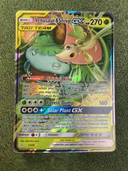 Pokemon TCG Venusaur & Snivy GX Tag Team - 1/236 NM! - Image 1