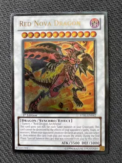 Yugioh Red Nova Dragon 1st Edition Ultimate Rare STBL-EN042 NM - Image 1