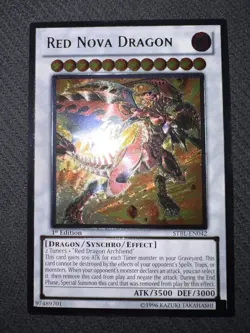 Yugioh Red Nova Dragon 1st Edition Ultimate Rare STBL-EN042 NM - Image 2