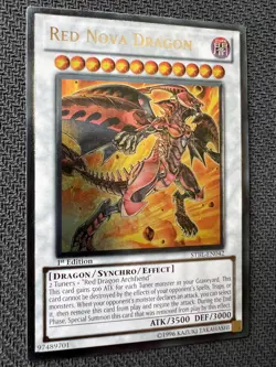 Yugioh Red Nova Dragon 1st Edition Ultimate Rare STBL-EN042 NM - Image 3