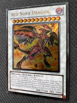 Yugioh Red Nova Dragon 1st Edition Ultimate Rare STBL-EN042 NM - Image 4