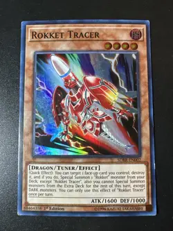 Yugioh Rokket Tracer SDRR-EN002 Super Rare 1st Ed LP - Image 1