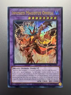 Yugioh - Invoked Magistus Omega Ultra Rare BPRO-EN100, Near Mint, 1st Edition - Image 1