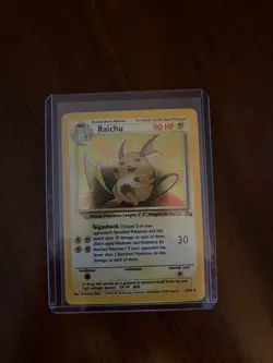 Pokemon TCG Raichu Holo Card 14/62 Base Set Rare Fossil 1999 - Image 3