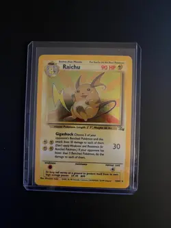 Pokemon TCG Raichu Holo Card 14/62 Base Set Rare Fossil 1999 - Image 4