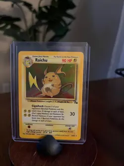 Pokemon TCG Raichu Holo Card 14/62 Base Set Rare Fossil 1999 - Image 5