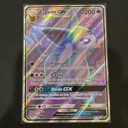 Espeon GX 140/149 Sun & Moon Base Set Full Art Ultra Rare Pokemon Card NM - Image 1