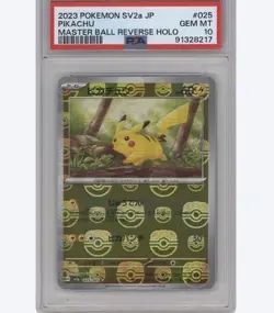 PSA 10 Pikachu Master Ball Foil C 025/165 SV2a Pokemon Card 151 Japanese 2023 - Image 1
