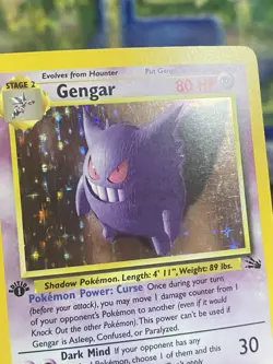 1999 Gengar Holo Rare 5/62 Fossil 1st Edition LP English Pokemon Card - Image 4