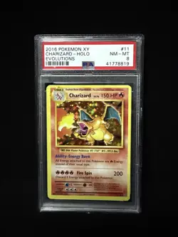 Charizard XY Evolutions Holo TCG Card 11/108 PSA 8 Pokemon 2016 - Image 1