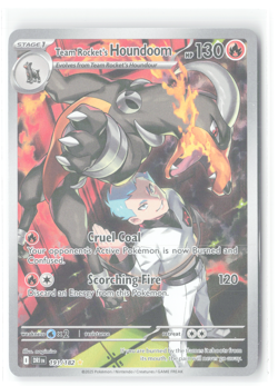 Pokemon TCG Team Rockets Houndoom 191/182 Illustration Rare Destined Rivals NM - Image 1