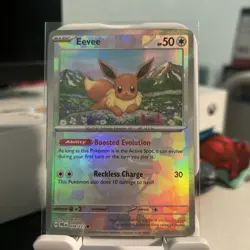 Pokemon Prismatic Evolutions Eevee Master Ball 074/131 Reverse Holo Rare - Image 1
