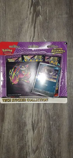 Pokemon Mega Evolutions Ascended Heroes Tech Sticker Collection 1 PURPLE 3 Pack - Image 1