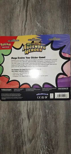 Pokemon Mega Evolutions Ascended Heroes Tech Sticker Collection 1 PURPLE 3 Pack - Image 2